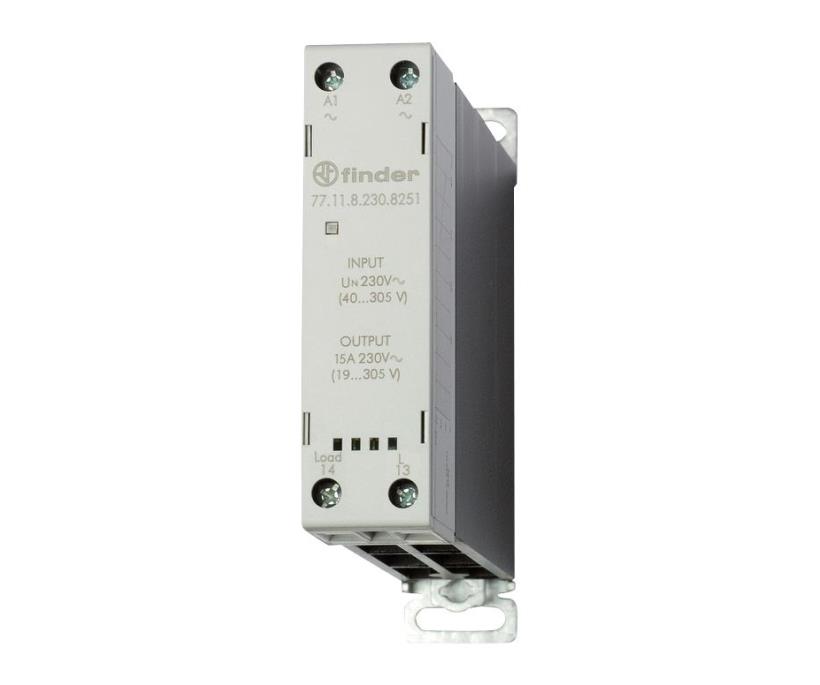 DIN rail SSR 15 A random switch on, 230V AC contactor connection 77.11.8.230.8251 - FINDER
